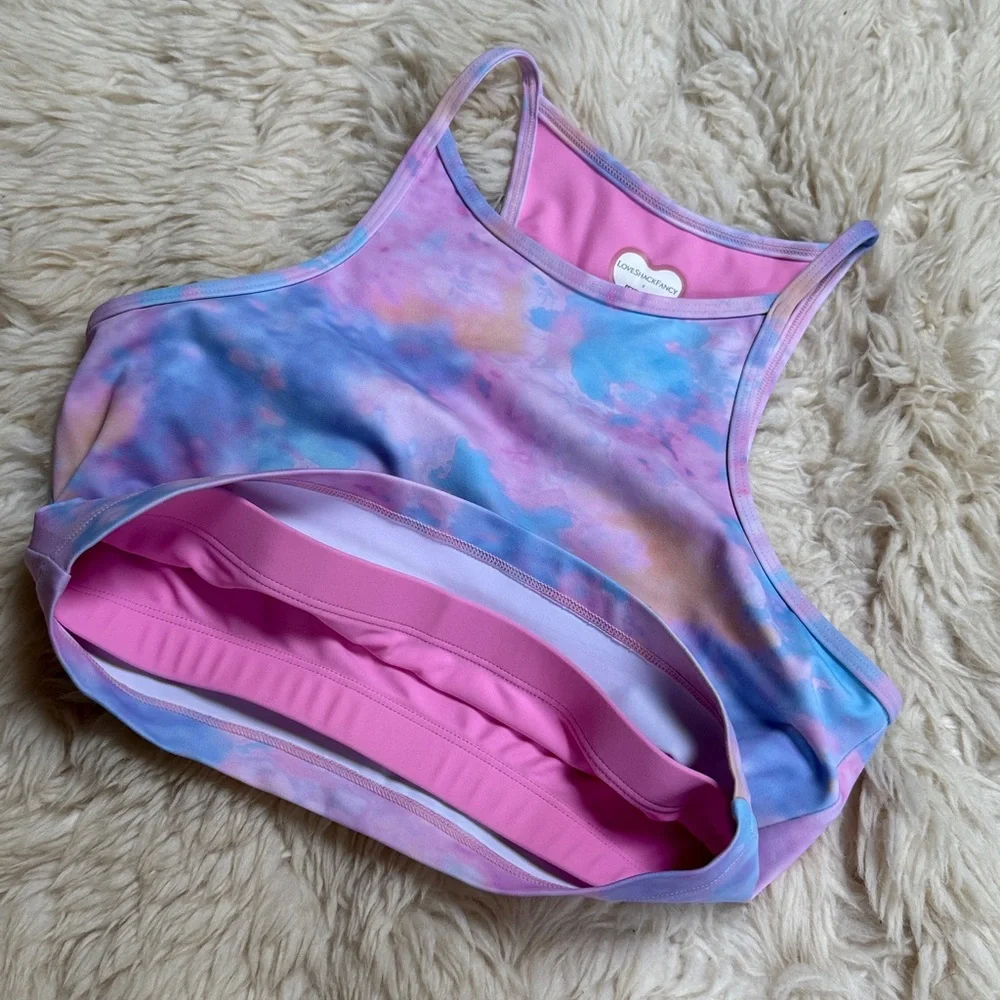 LoveShackFancy x BeachRiot Pastel Tie-Dye Sports Bra Top - Size Small - Picture 5 of 6